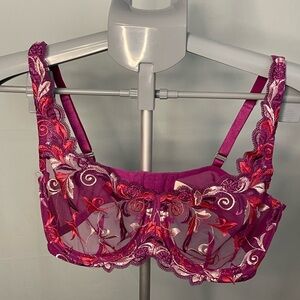 Soma Vibrant Purple and‎ Pink Lace Bra 34C